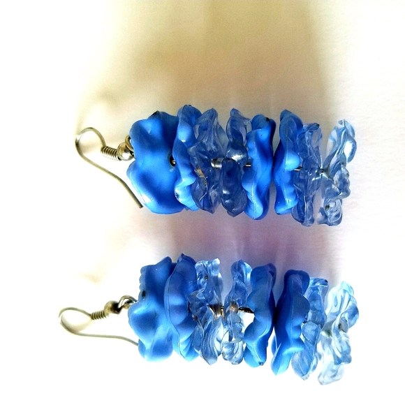Blue earrings,earrings - Picture 4 of 4